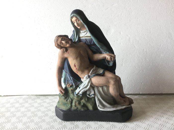 雕塑, Pietà - 28 cm - 石膏