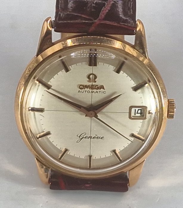 Omega Geneve - 18K Rotgold Armbanduhr - Kaliber 562 - Pie Pan - Män - Schweiz omkring 1960