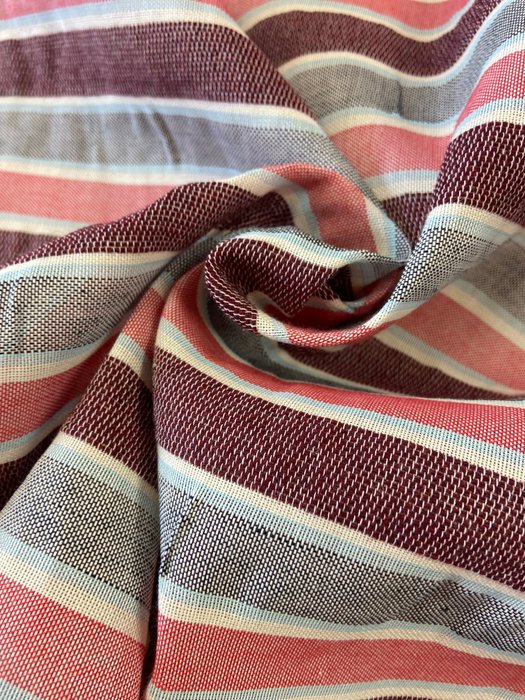 900 x 160 cm! FRISK REN STRIBET linned UDEN RESERVE LAVET I ITALIEN - Tekstil  - 900 cm - 160 cm