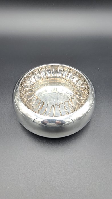 ALESSI Posacenere con Spirale asportabile in acciaio 1810 lucido Grande  diametro 16 Design:Achille Castiglioni, Alessi