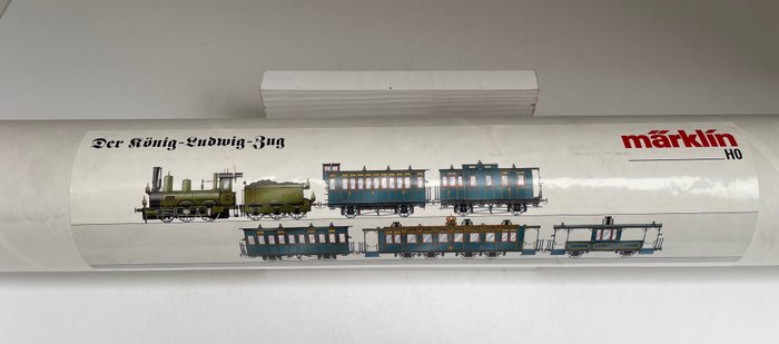 Märklin H0 - 4396-4398-4399 - Pienoismallijunan lisävaruste (1) - Metalliesittelytukikohta "König-Ludwig II" -junalle
