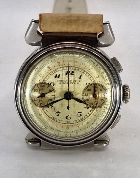 Chronometre Auguste -  Chronograph - Kaliber Angelus 210 - Mężczyzna - Szwajcaria około 1940 roku