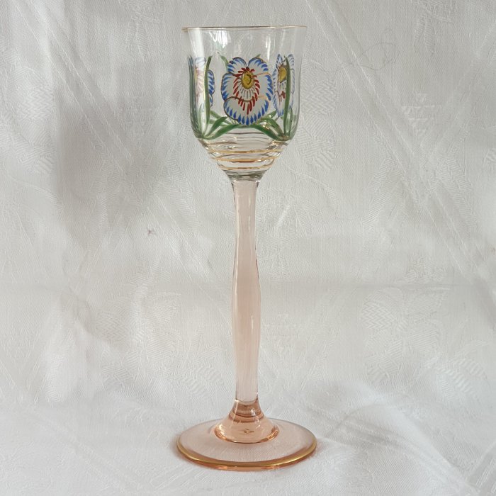 Theresienthaler Krystalglasfabrik - Serviciu de băut - Pahar de lichior Art Nouveau - Sticlă