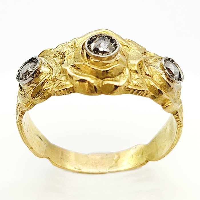 Δαχτυλίδι Κίτρινο χρυσό Διαμάντι 