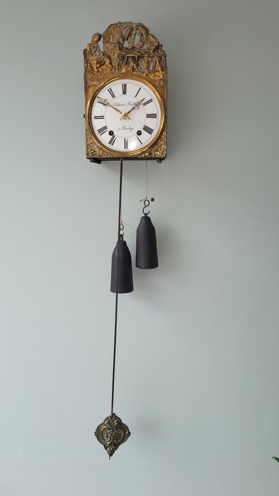 Ρολόι τοίχου - Ρολόι Comtoise - Lalande Riviere a Lembeye - Μπαρόκ - Ορείχαλκος, Χάλυβας - 1870-1900