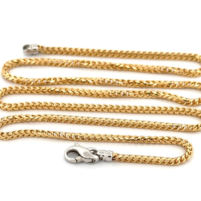 Collana modello “Franco” - 32.2 gr - 50 cm - 18 Kt - Necklace - 18 kt. White gold, Yellow gold