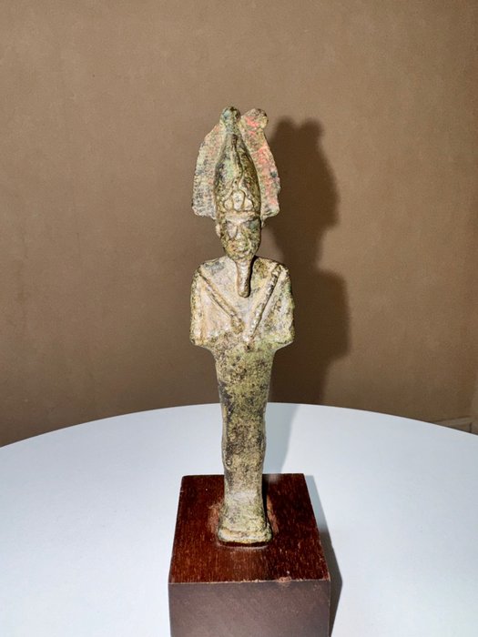 古埃及，古王国 黄铜色, 奥西里斯 雕塑 - 140 mm