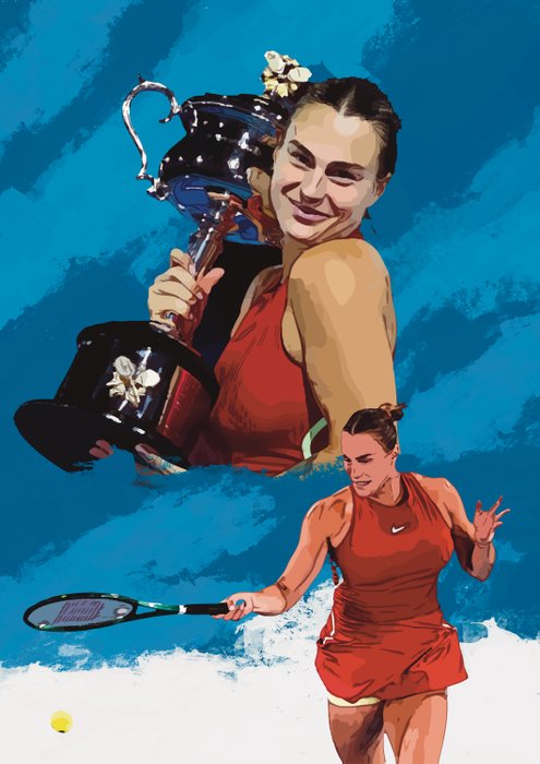 SDIMART - Aryna Sabalenka Australian Open 2024 1/2 w/COA