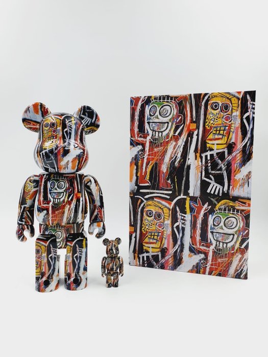 Jean Michel Basquiat (after) x Medicom Toy - Be@rbrick Jean Michel Basquiat V11 400% 100% Bearbrick 2024