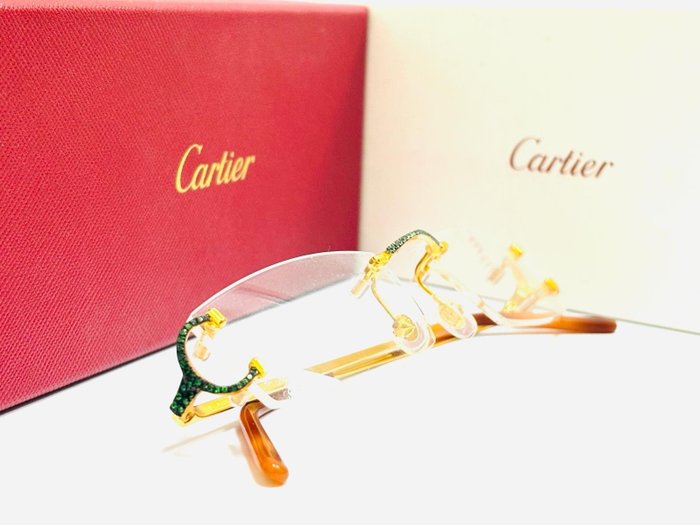 Cartier - Piccadilly Gold 0.50 Ct Natural Emeralds - 太阳镜