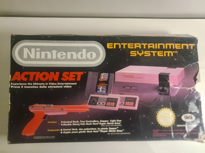 Nintendo - Very Rare Nintendo ACTION SET 1985 Nes Boxed with UPPER inlay, , - Consolă jocuri video - În cutia originală