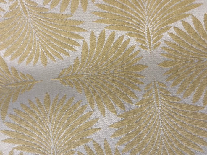 Tessuto damascato San Leucio con decoro intrecciato oro e champagne - Tessuto per tappezzeria - 280 cm - 260 cm