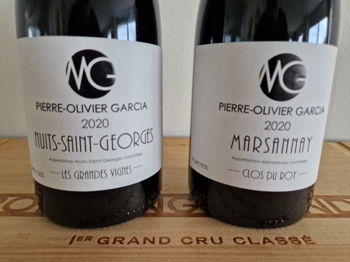 2020 Pierre Olivier Garcia, Nuits-Saint-Georges "Les Grandes Vignes" & Marsannay "Clos du Roy" - 勃艮第 - 2 瓶 (0.75L)