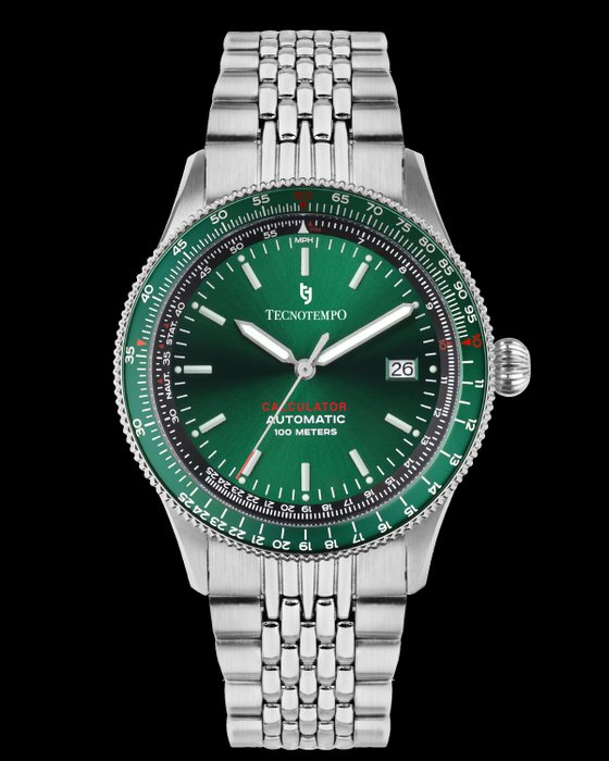 Tecnotempo - "Calculator" - Limited Edition 200PCS - - TT.100CL.AGR (green dial) - Mænd - 2011-nu