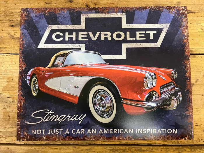 Chevrolet - Tablica reklamowa - płaszczka - metal