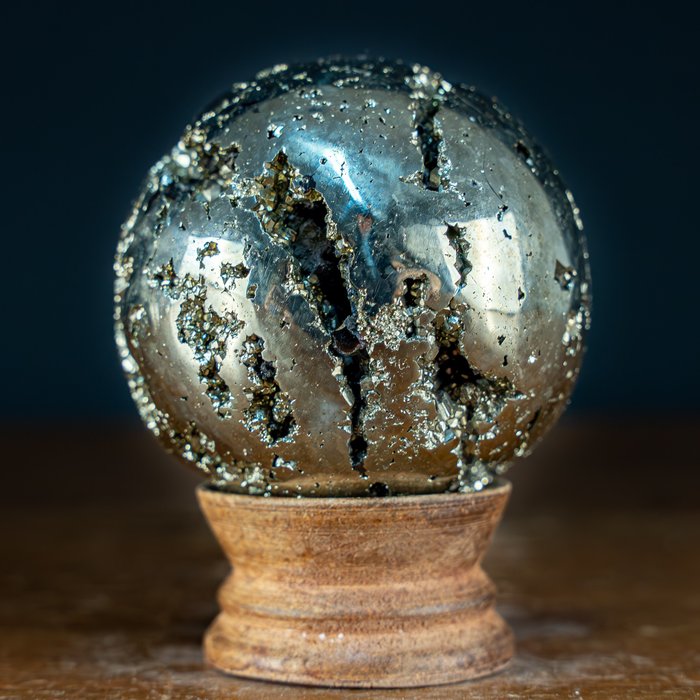Beautiful AAA+ Golden Pyrite Sphere- 575.73 g
