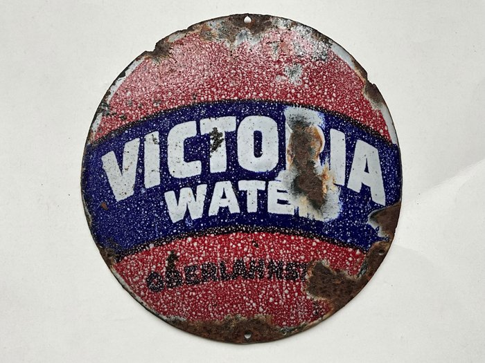 victoria water - Werbeschild (1) - Emaille