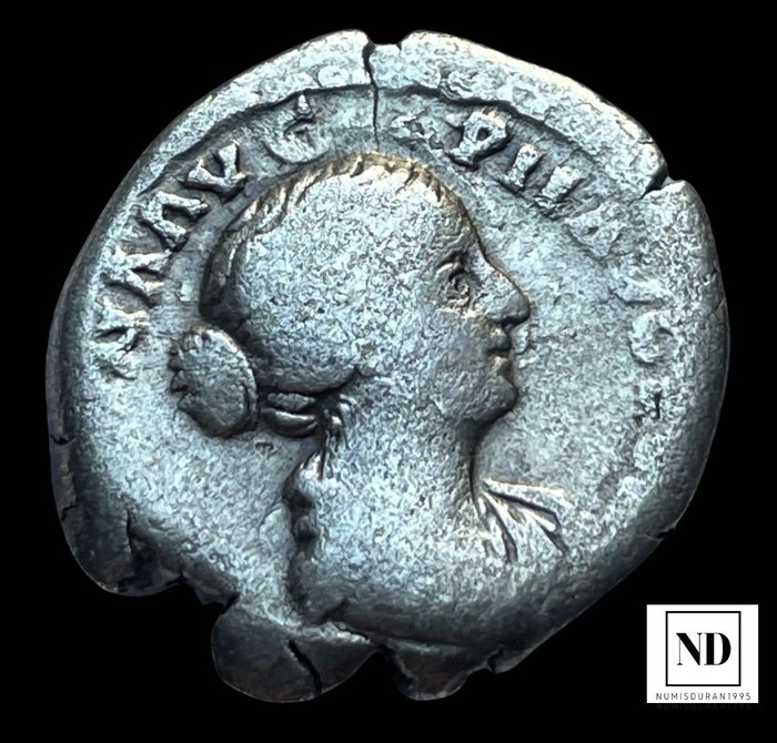 罗马帝国. Faustina II (Augusta, AD 147-175). Denarius Rome - Concordia