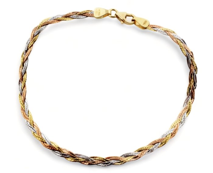 No Reserve Price - Bracelet - 18 kt. Rose gold, White gold, Yellow gold 