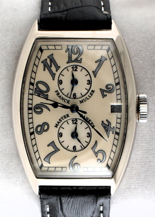 Franck Muller - 'Master Banker' - White 750 Gold  - Automatic - Triple Time Zone - Ref. No: 5850 MB - Miehet - 2000-2010