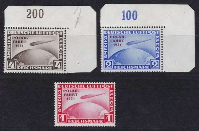 Tyske Kejserrige 1931 - Polar rejse - Michel 456/458