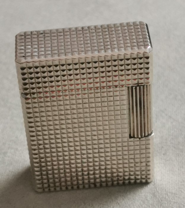 S.T. Dupont - A8BS12 Vintage Gas Lighter Working Silver Plated Good Condition - Mechero - plateado
