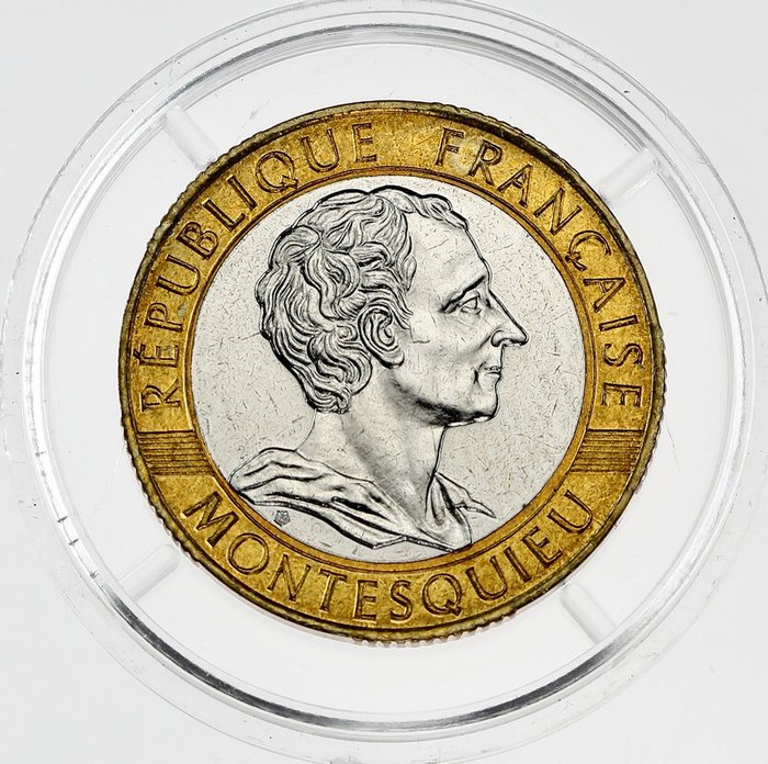 法國. Fifth Republic. 10 Francs 1989 Montesquieu. Essai