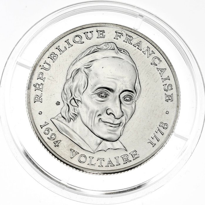 Franța. 5 Francs 1994 Voltaire. Essai en cupro-nickel