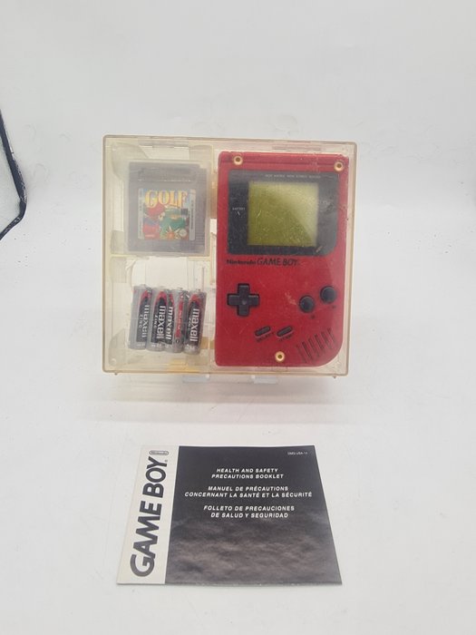 Nintendo dmg-01 1989 Rare Hard Box l +Extremely Rare Red Golf Pack 1800 Edition Edition+ - Set di console per videogiochi + giochi - Nella scatola originale