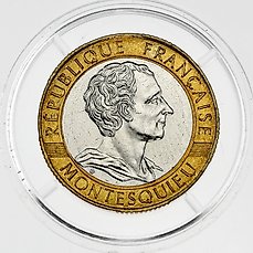 Frankrijk. Fifth Republic. 10 Francs 1989 Montesquieu. Essai