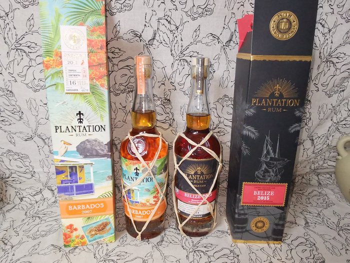 Plantation - Barbados 2007 + Belize 2015  - b. 2023 - 70cl - 2 flasker