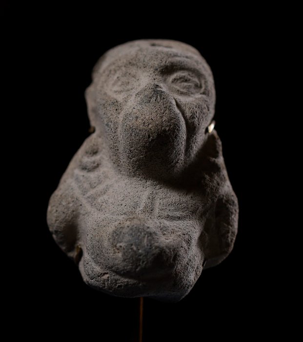 Pre columbian  Tumaco La Tolita sculpture with Spanish export license - 7 cm
