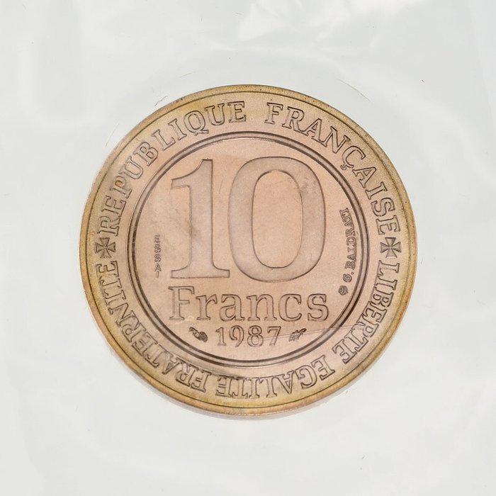 法國. Fifth Republic. 10 Francs 1987 Millénaire Capétien. Essai