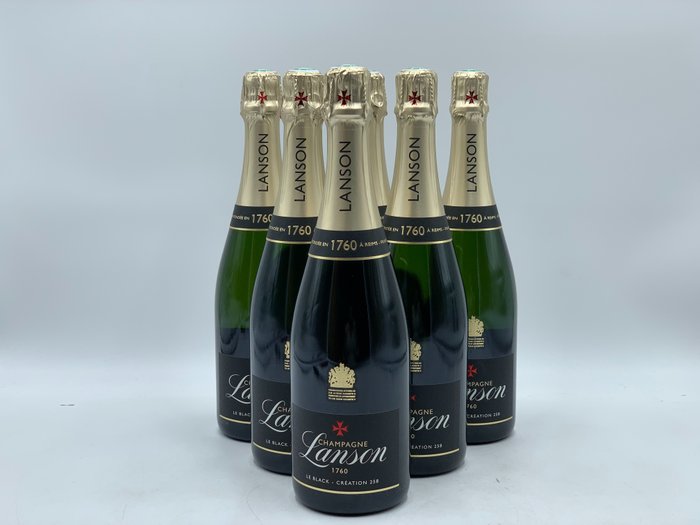 Lanson, Black Création 258 - 香槟地 Brut - 6 Bottles (0.75L)