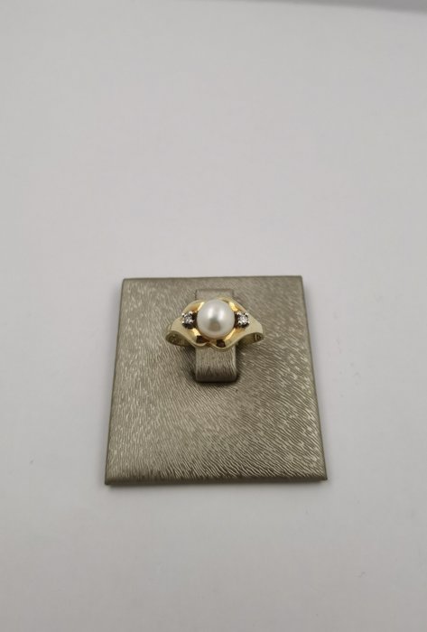 Ring - 14 kt Gelbgold - Diamant 