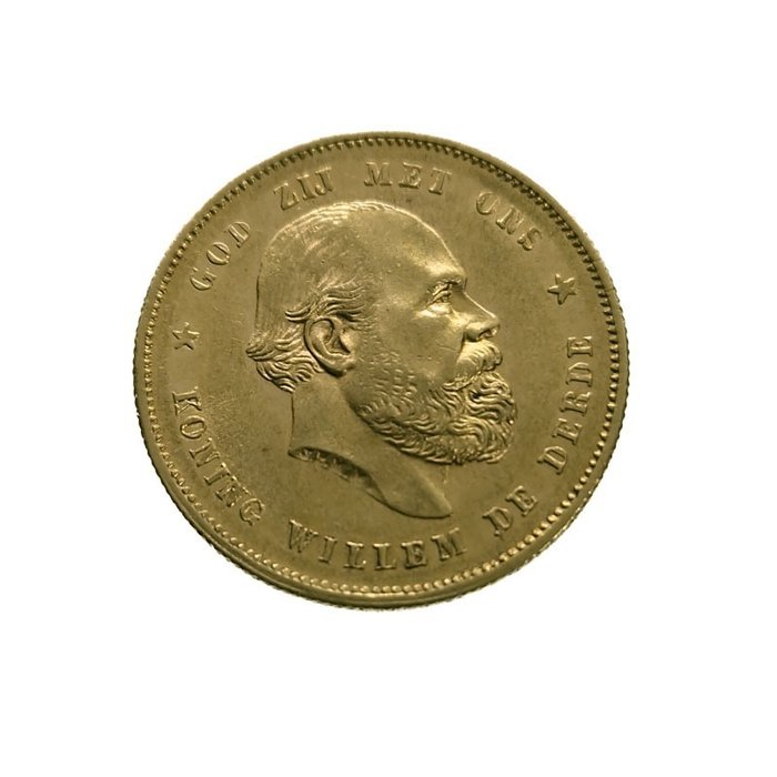 Alankomaat. Willem III (1849-1890). 10 Gulden 1877