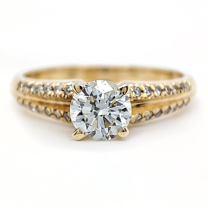 0.68 Carat H/SI Diamonds - Ring - 14 kt Gelbgold