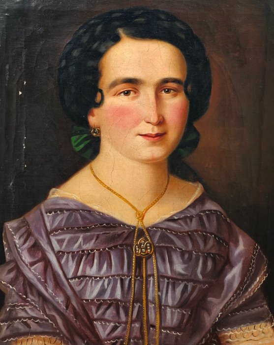 Europäische Schule (XIX) - Portrait einer Dame