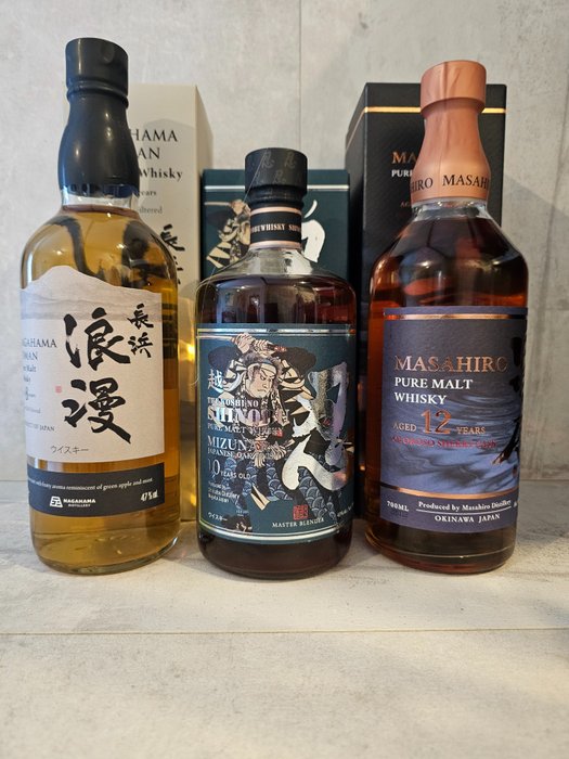 Nagahama 8yo, Koshi-no Shinobu 10yo & Masahiro 12yo  - 700 ml - 3 bottles