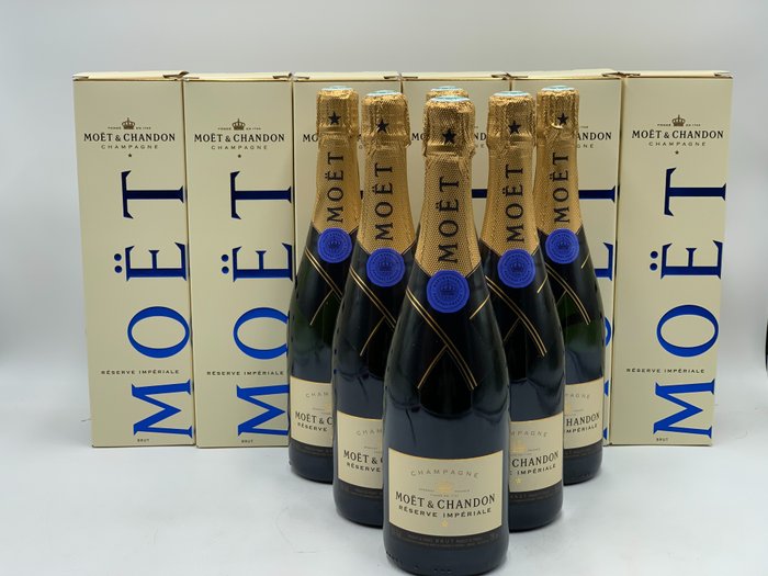 Moët & Chandon, Réserve Impériale - Champagne Brut - 6 Flasker  (0,75 l)