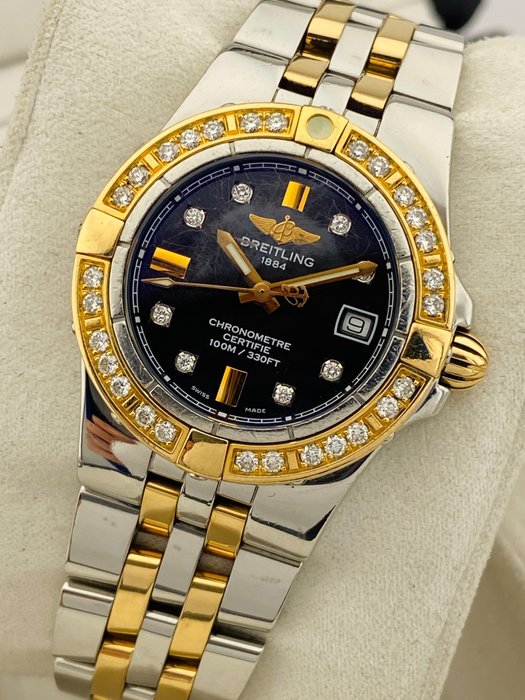 Breitling - Galactic - Diamonds - 18K Gold - Date - C71340 - Kvinnor - 2000-2010