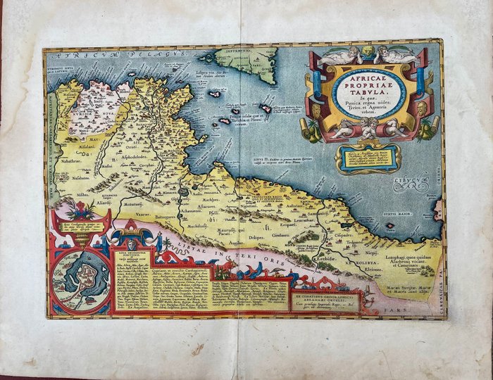 Afrika, Landkarte - norden von Afrika - Africae Propiae Tabula - 1581-1600