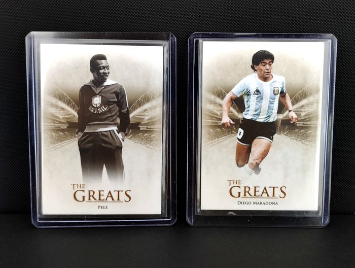 2018 - Futera - Unique - Diego Maradona, Pelé - The Greats - 2 Card