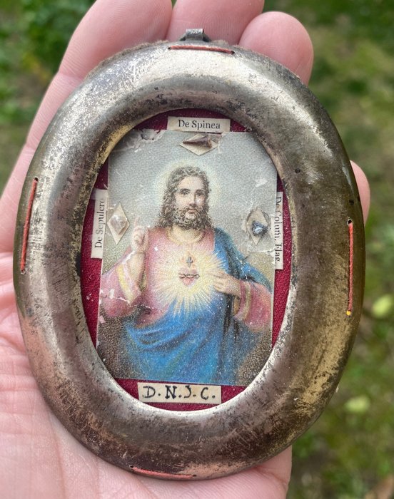 Relikvieskrin - Torn, flagellasjonssøyle, grav av Vår Herre Jesu Kristi sølvmetall - 1920-1930