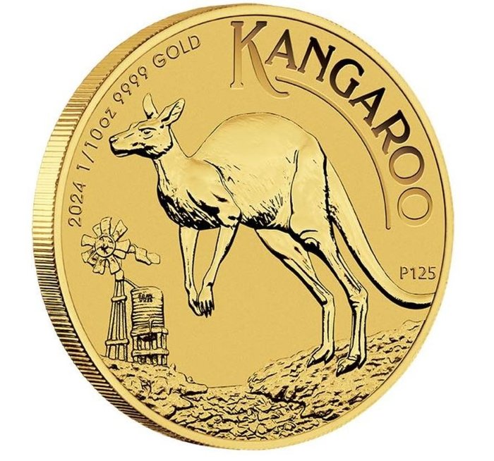 澳大利亞. 15 Dollars 2024 1/10 oz - Gold .999 - Perth Mint - Australien - Lunar Känguru