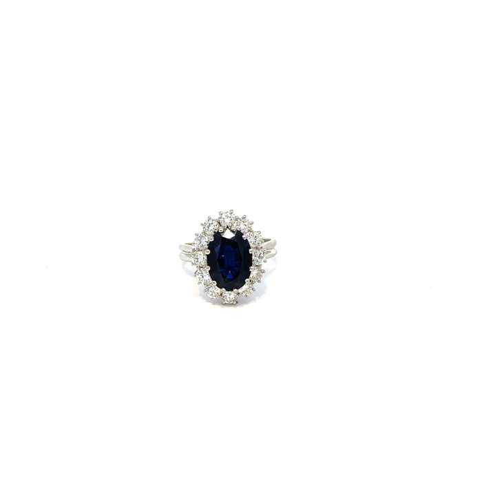 Ring White gold Sapphire - Diamond 