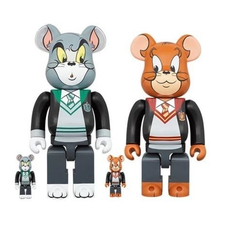 Medicom Toy Be@rbrick - 400% & 100% Bearbrick set - Tom & Jerry Set (Hogwarts House Robes)