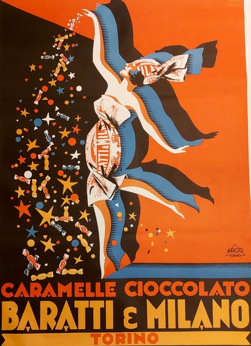 Pluto - Baratti & Milano, Caramelleal cioccolato - 1950-luku