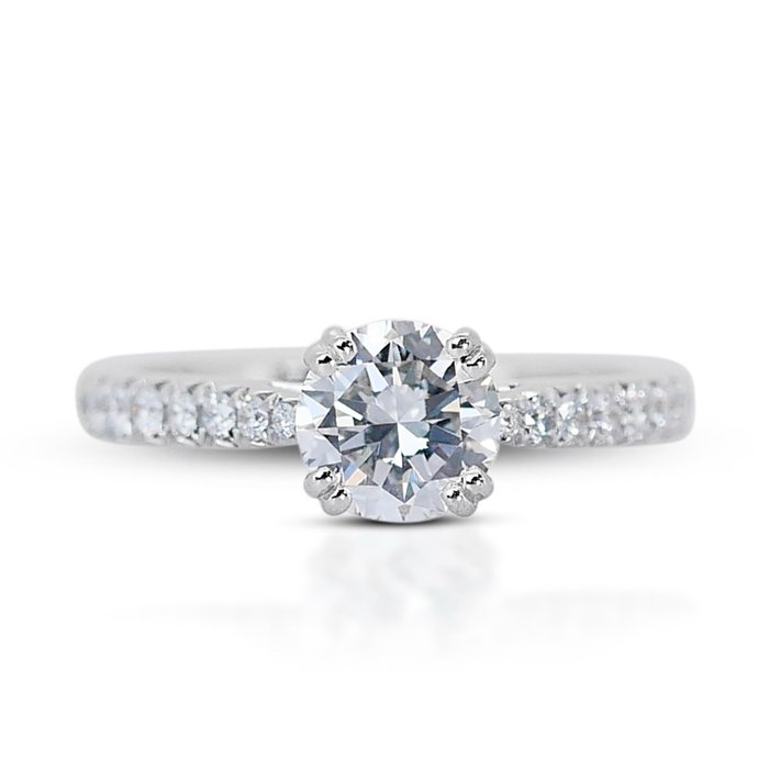 Ring Witgoud Diamant  (Natuurlijk) - Diamant
