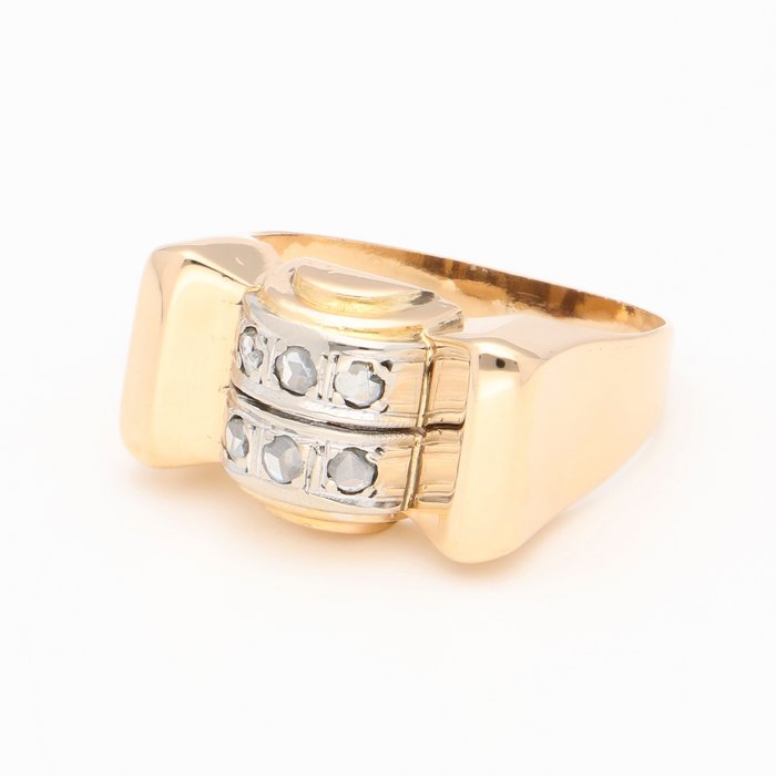 Ring - 18 Karat Gold - Gelbgold Diamant 
